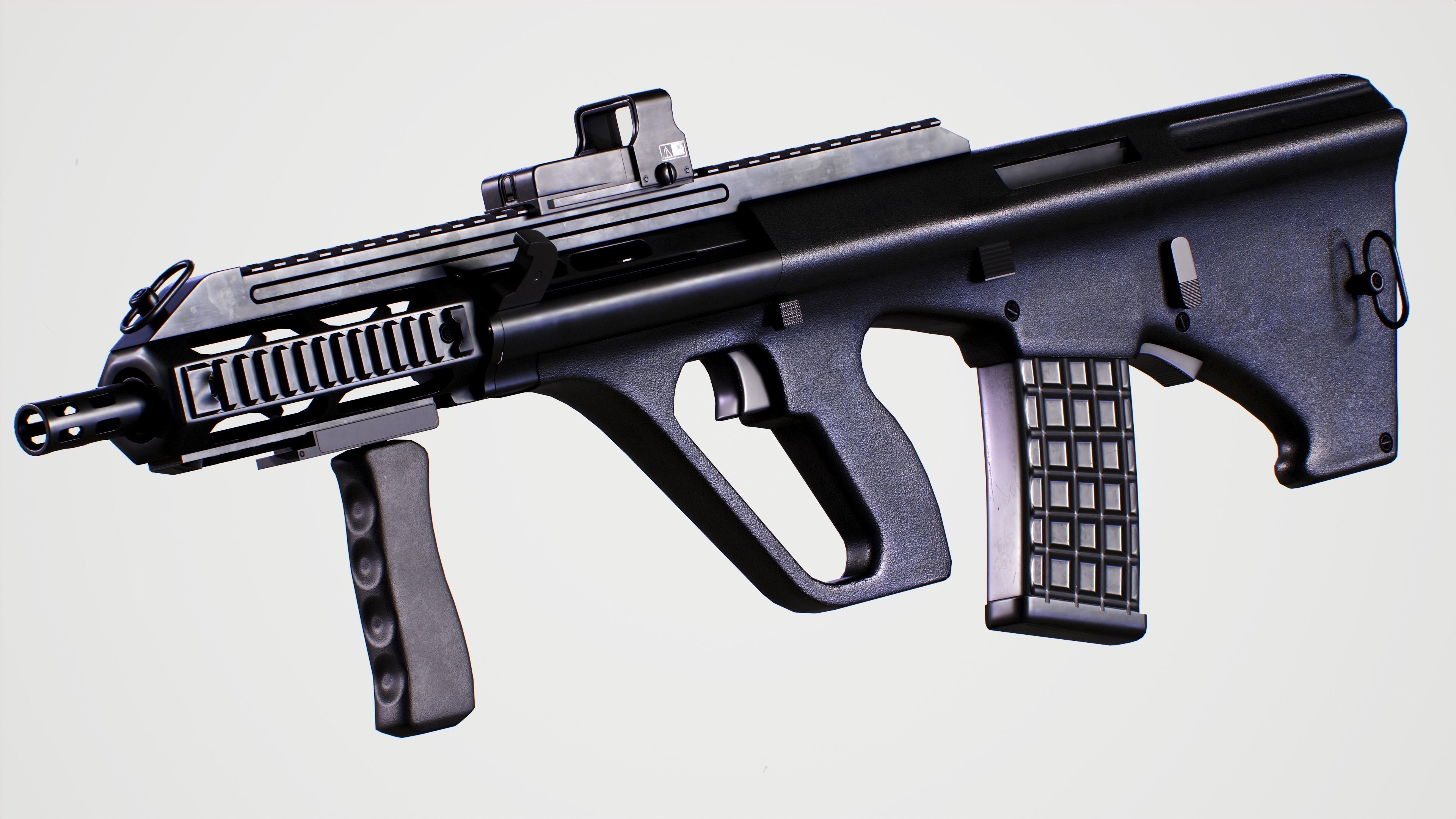 AUG A3 Low-poly 3D model_4