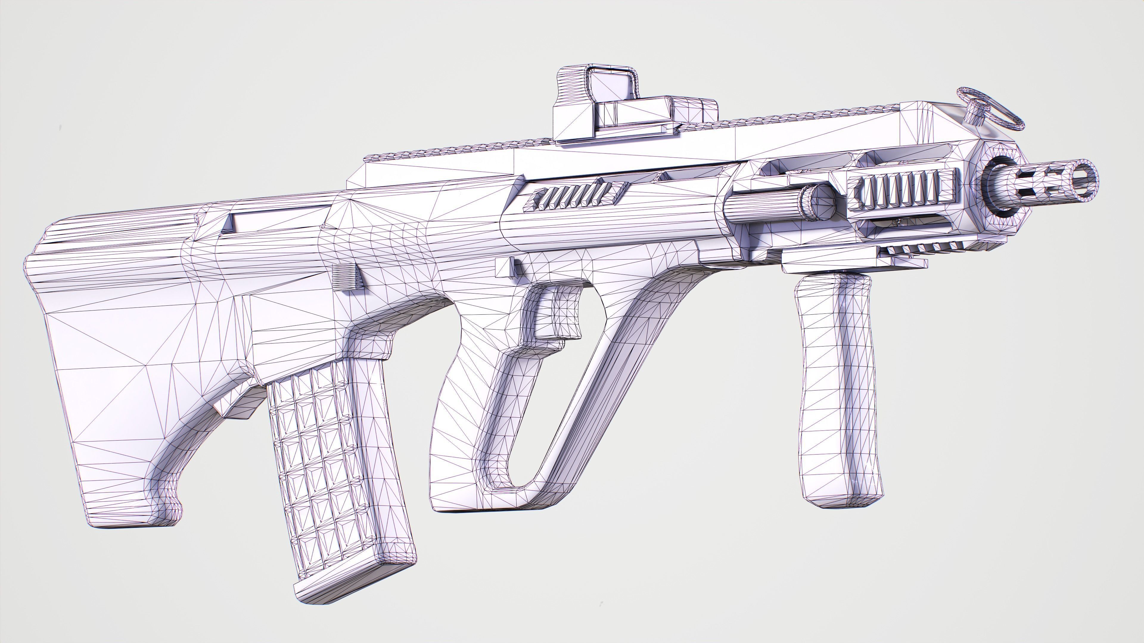 AUG A3 Low-poly 3D model_6