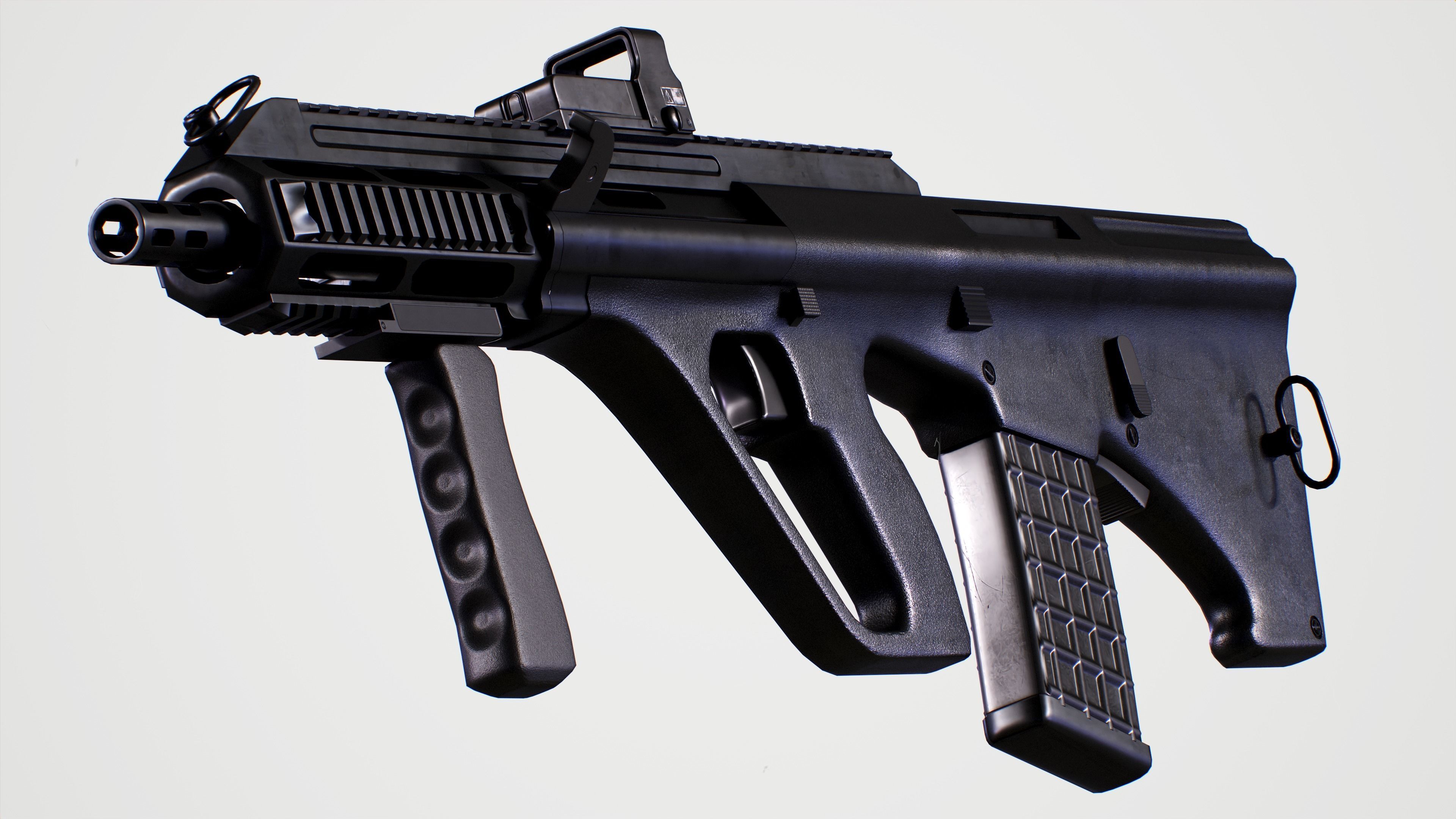 AUG A3 Low-poly 3D model_5