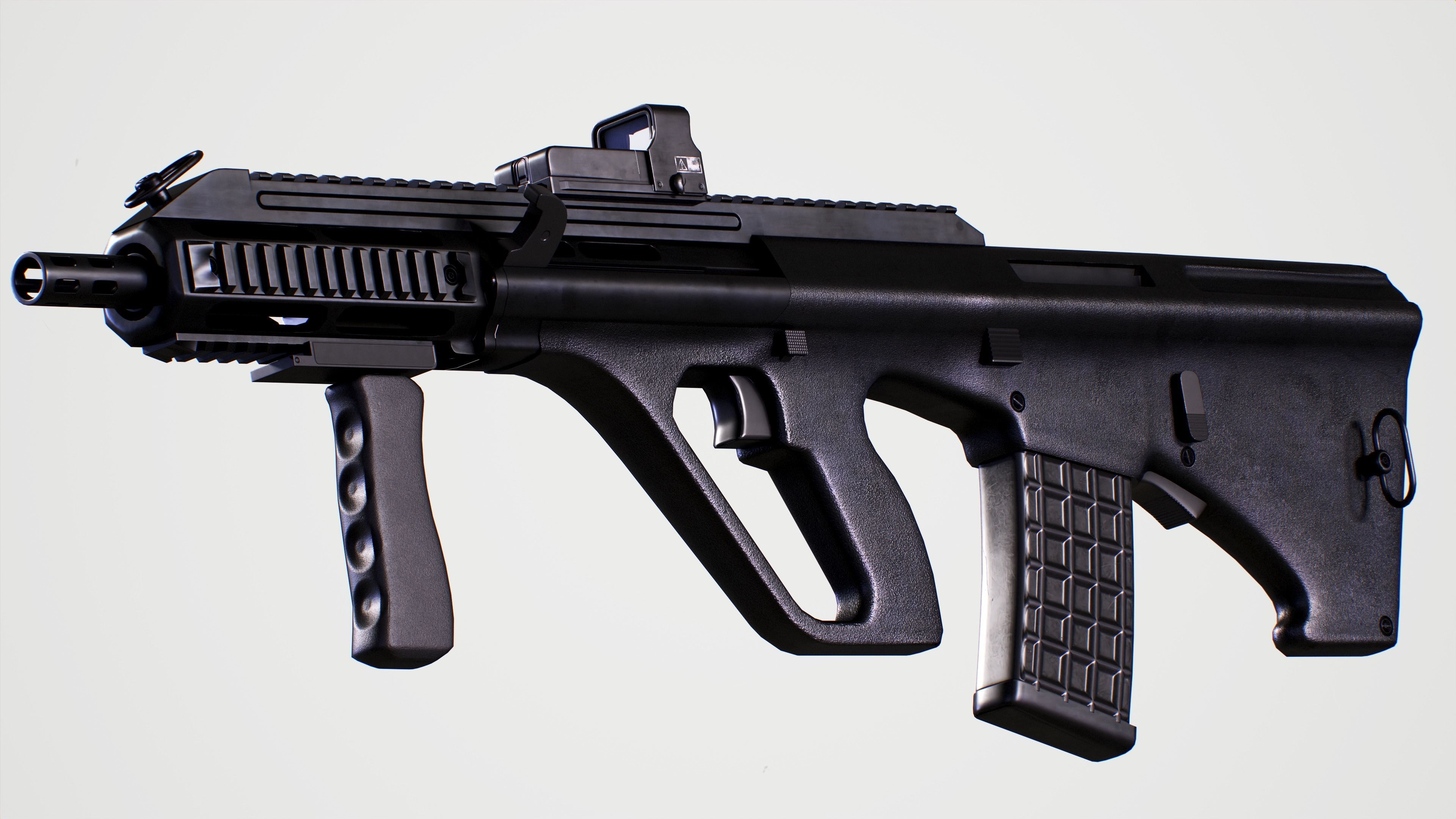 AUG A3 Low-poly 3D model_1