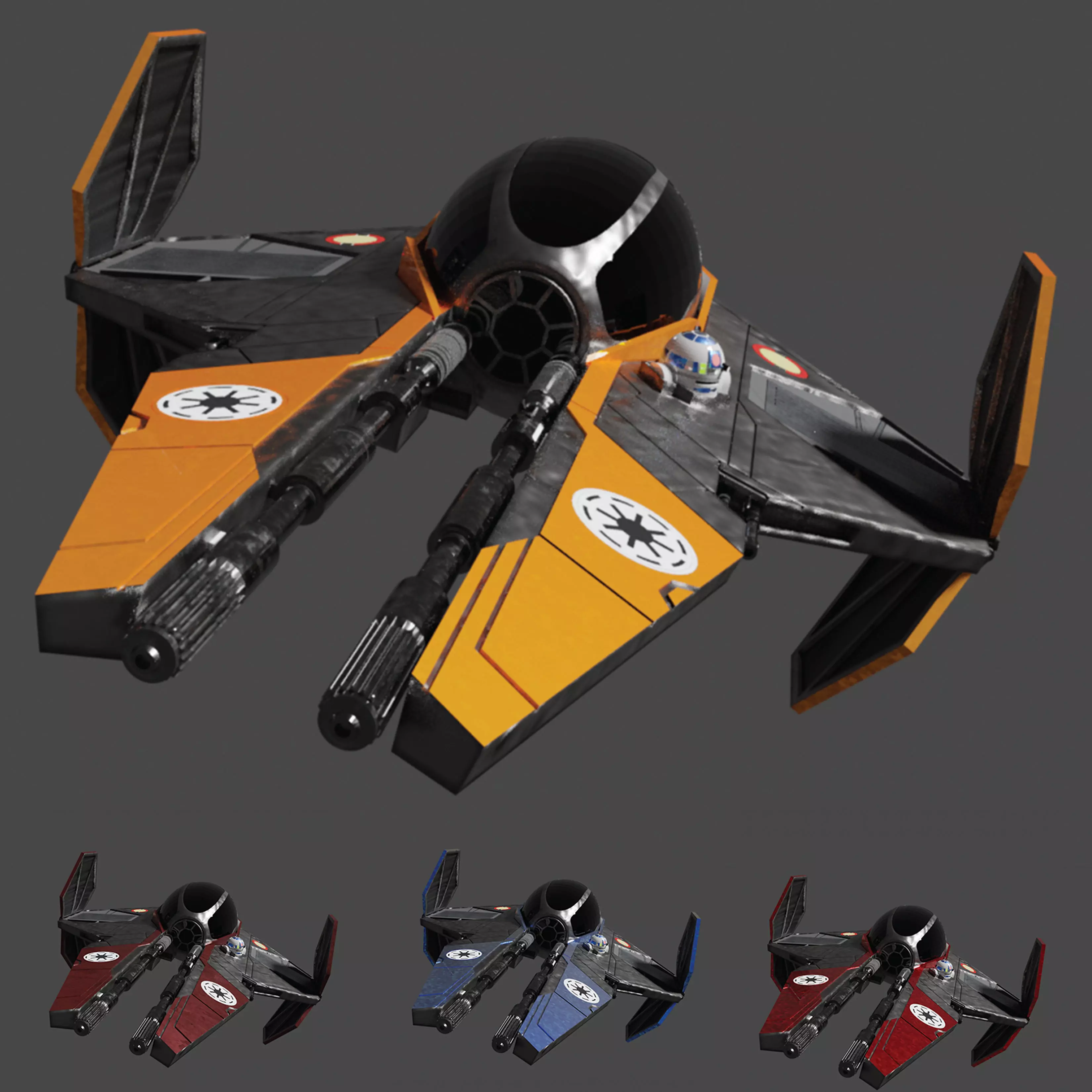 Jedi Interceptor 3D model_0