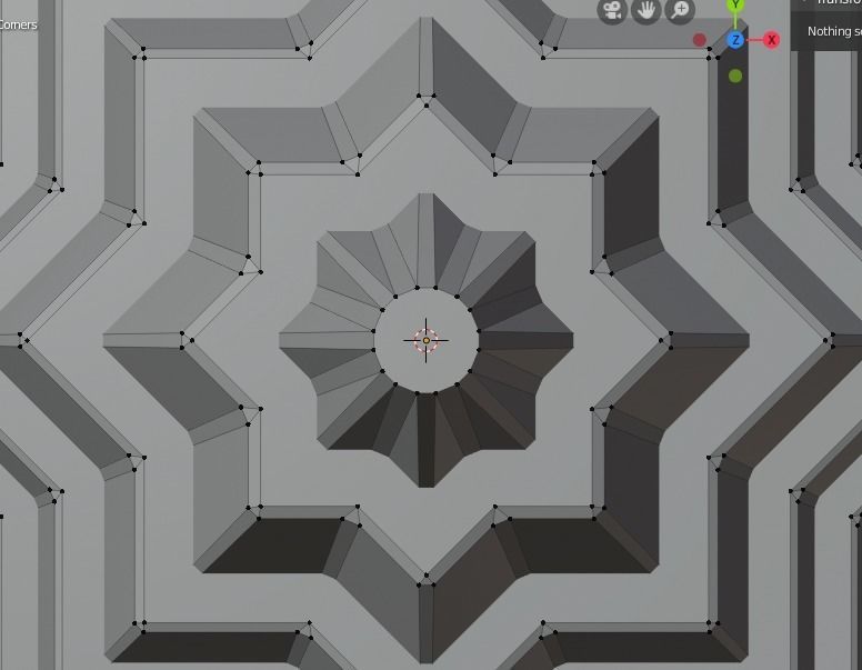 Pyramidal Structure 8 Corners Mayan Style 3D print model_21