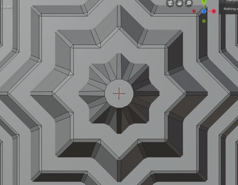 Pyramidal Structure 8 Corners Mayan Style 3D print model_20