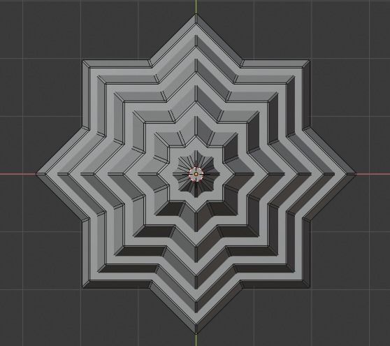 Pyramidal Structure 8 Corners Mayan Style 3D print model_14