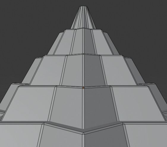 Pyramidal Structure 8 Corners Mayan Style 3D print model_3