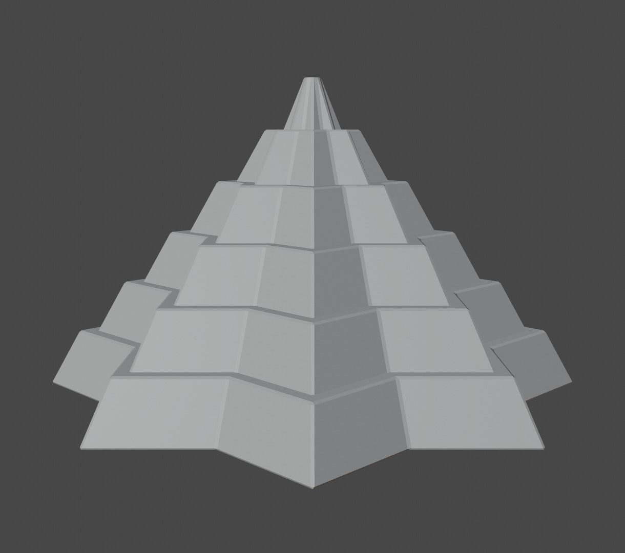Pyramidal Structure 8 Corners Mayan Style 3D print model_11