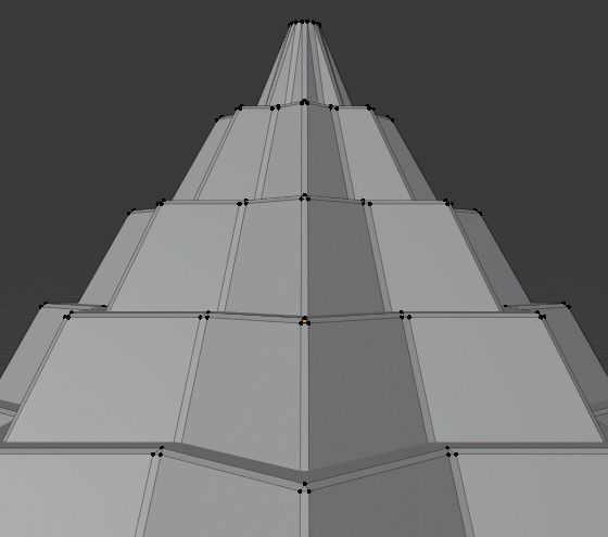 Pyramidal Structure 8 Corners Mayan Style 3D print model_4