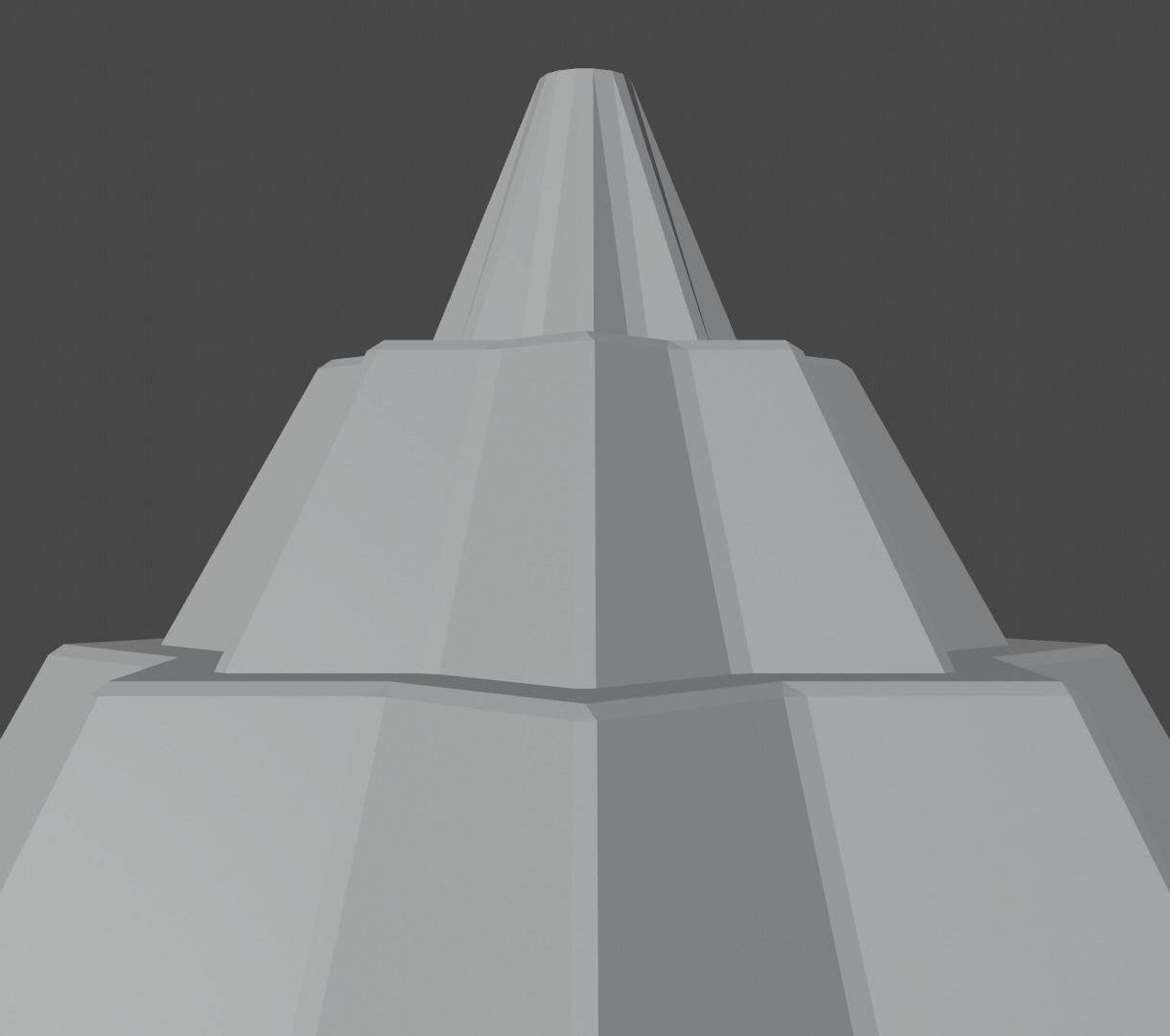 Pyramidal Structure 8 Corners Mayan Style 3D print model_8