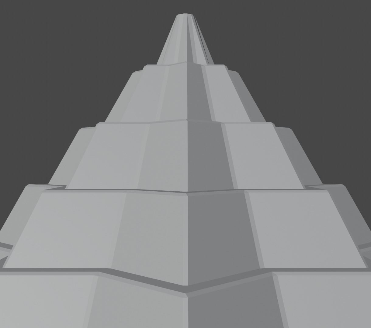 Pyramidal Structure 8 Corners Mayan Style 3D print model_2