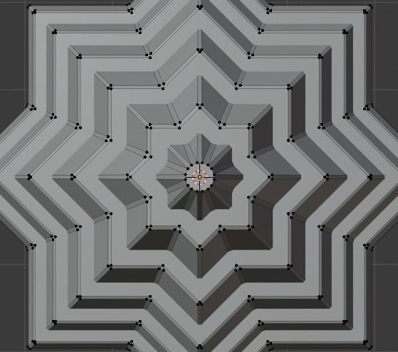 Pyramidal Structure 8 Corners Mayan Style 3D print model_16