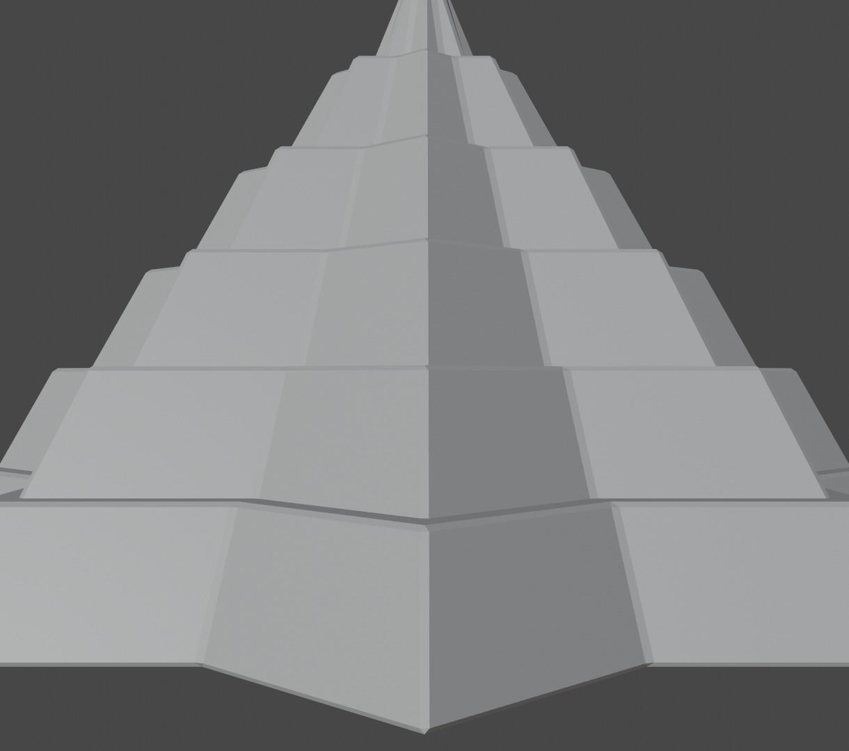 Pyramidal Structure 8 Corners Mayan Style 3D print model_28