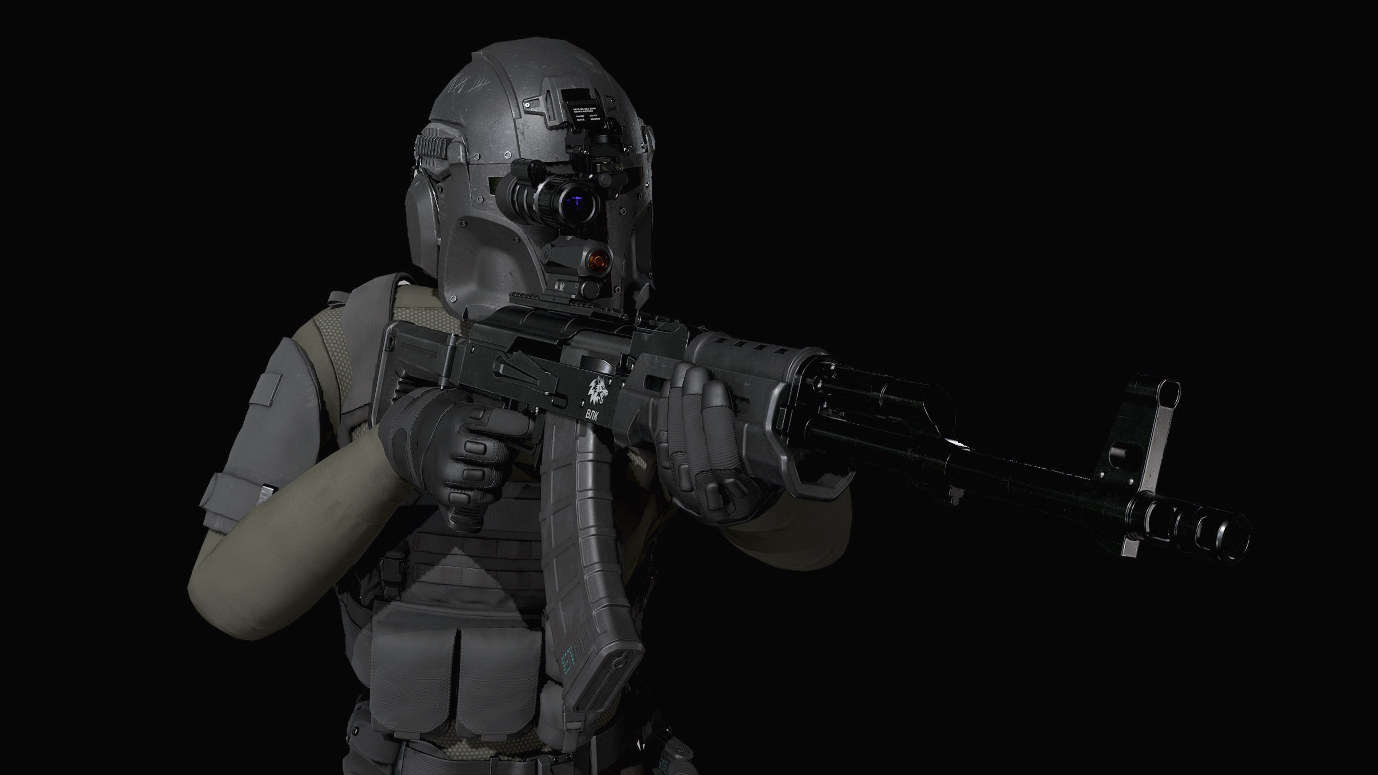 Soldier game ready character Low-poly 3D model_5