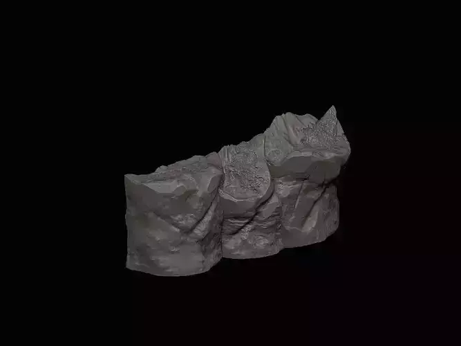 stone wall stylized  3D print model