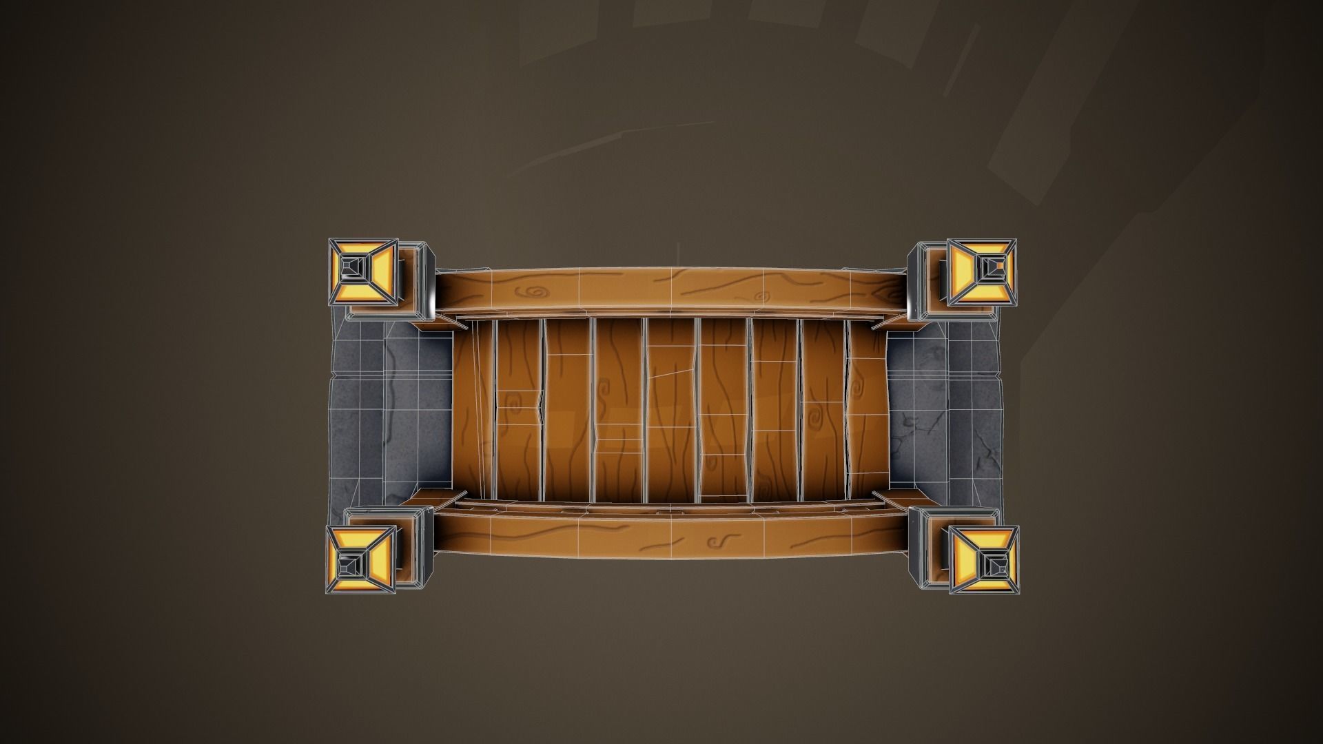 Stylized Bridge - Tutorial Included Low-poly 3D model_7