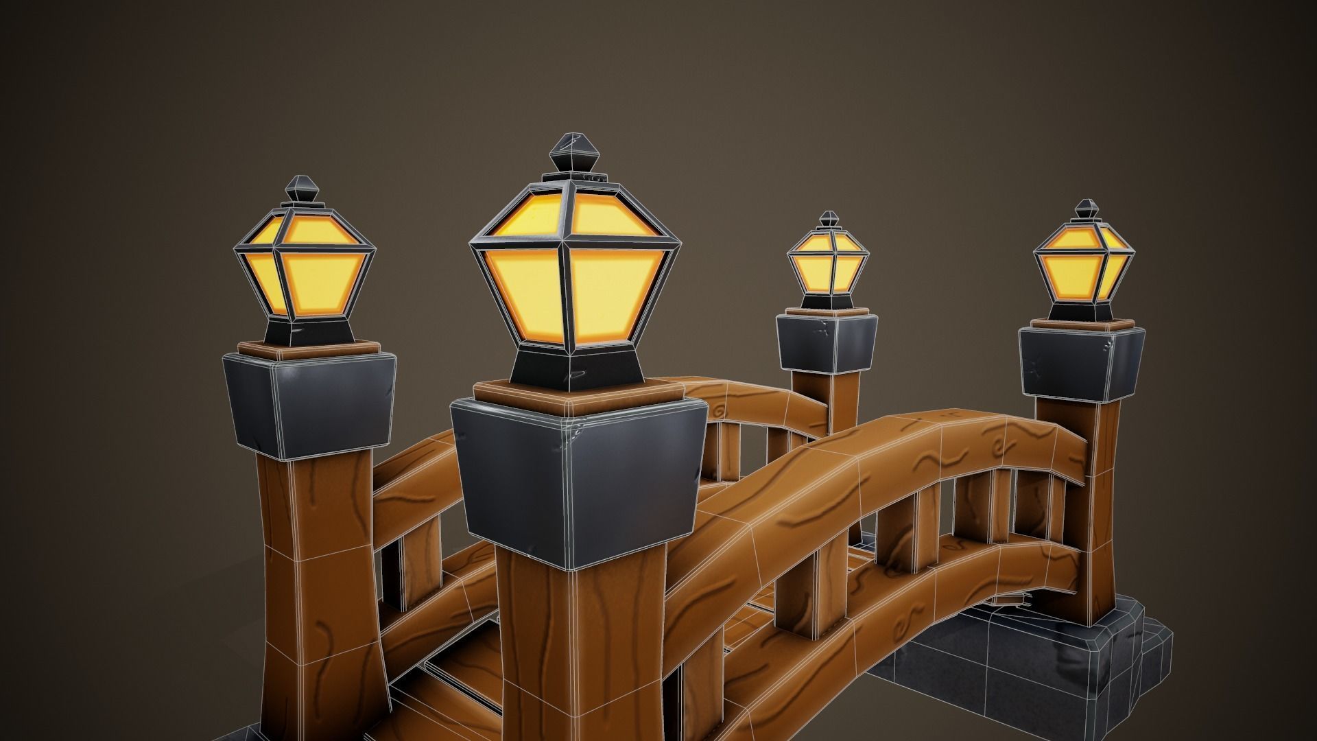 Stylized Bridge - Tutorial Included Low-poly 3D model_11