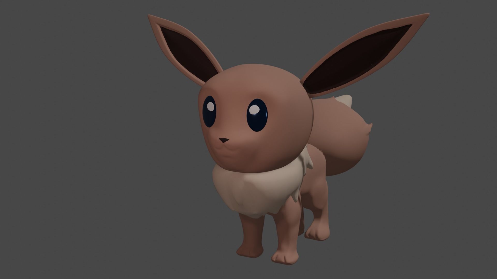 Pokemon  Eevee Free low-poly 3D model_1