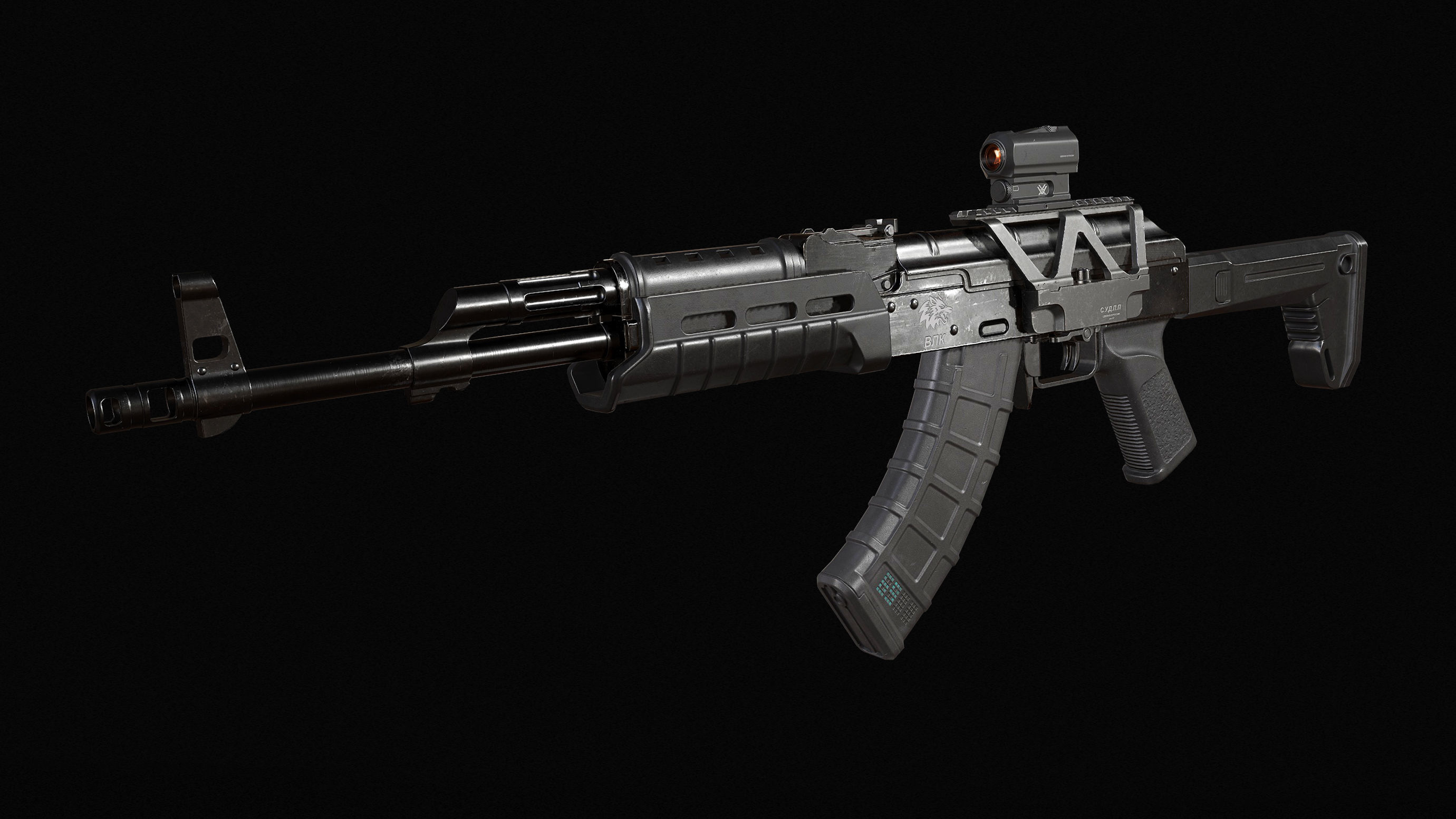 Ak 47 AR Low-poly 3D model_1