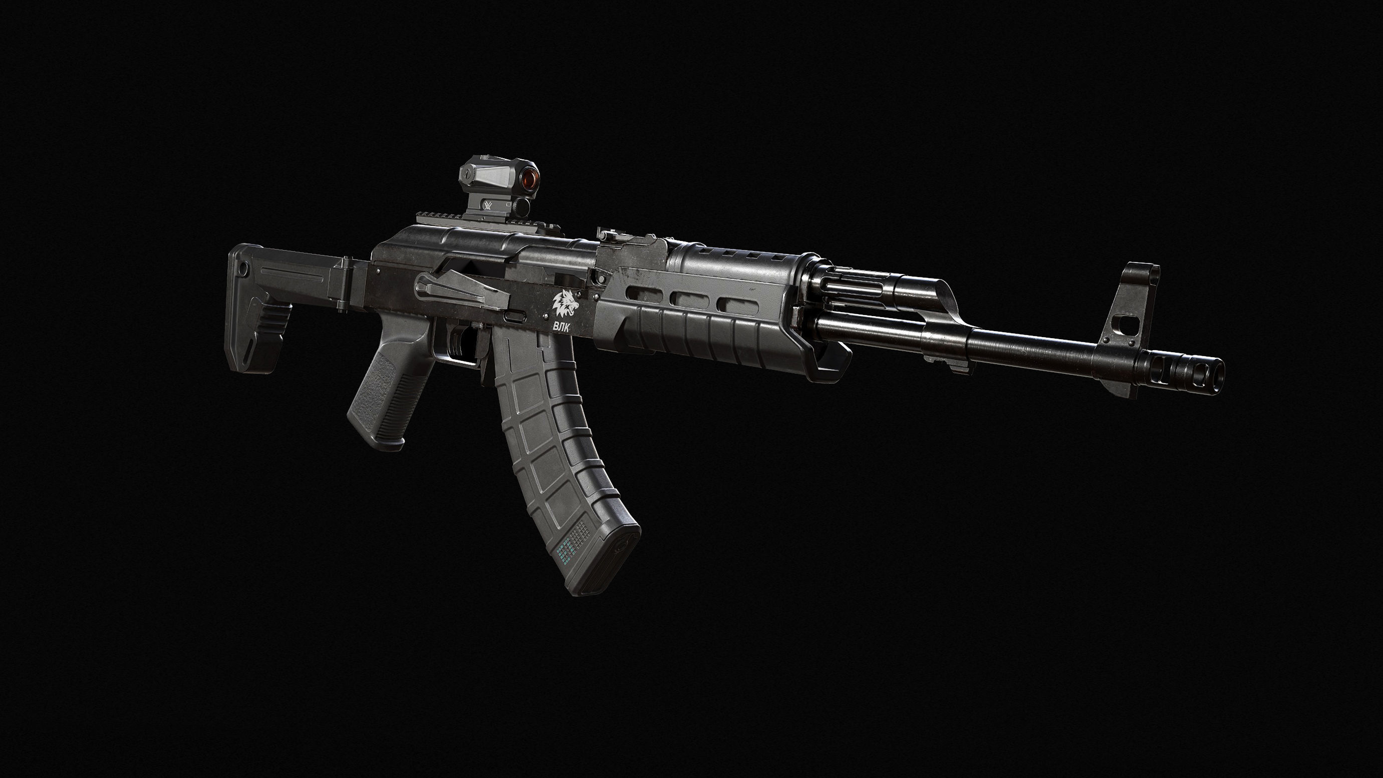 Ak 47 AR Low-poly 3D model_2