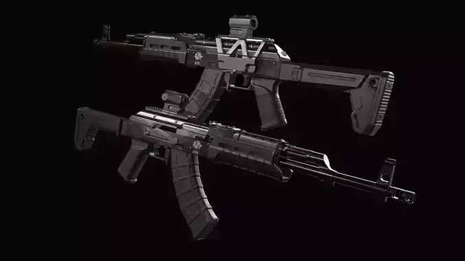 Ak 47 AR Low-poly 3D model