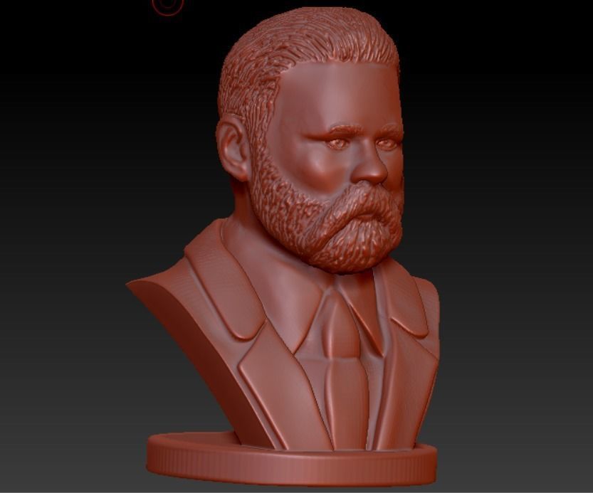 Fritz Reuter bust model 3D print model_1