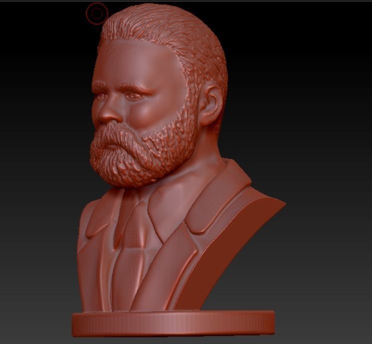 Fritz Reuter bust model 3D print model_2