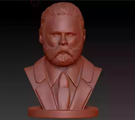 Fritz Reuter bust model 3D print model
