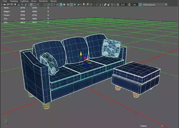 PBR Couch and seperate foot rest