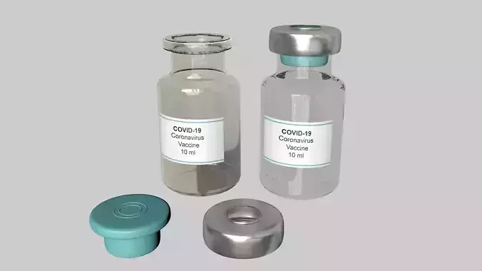  3D model Vaccine bottles
