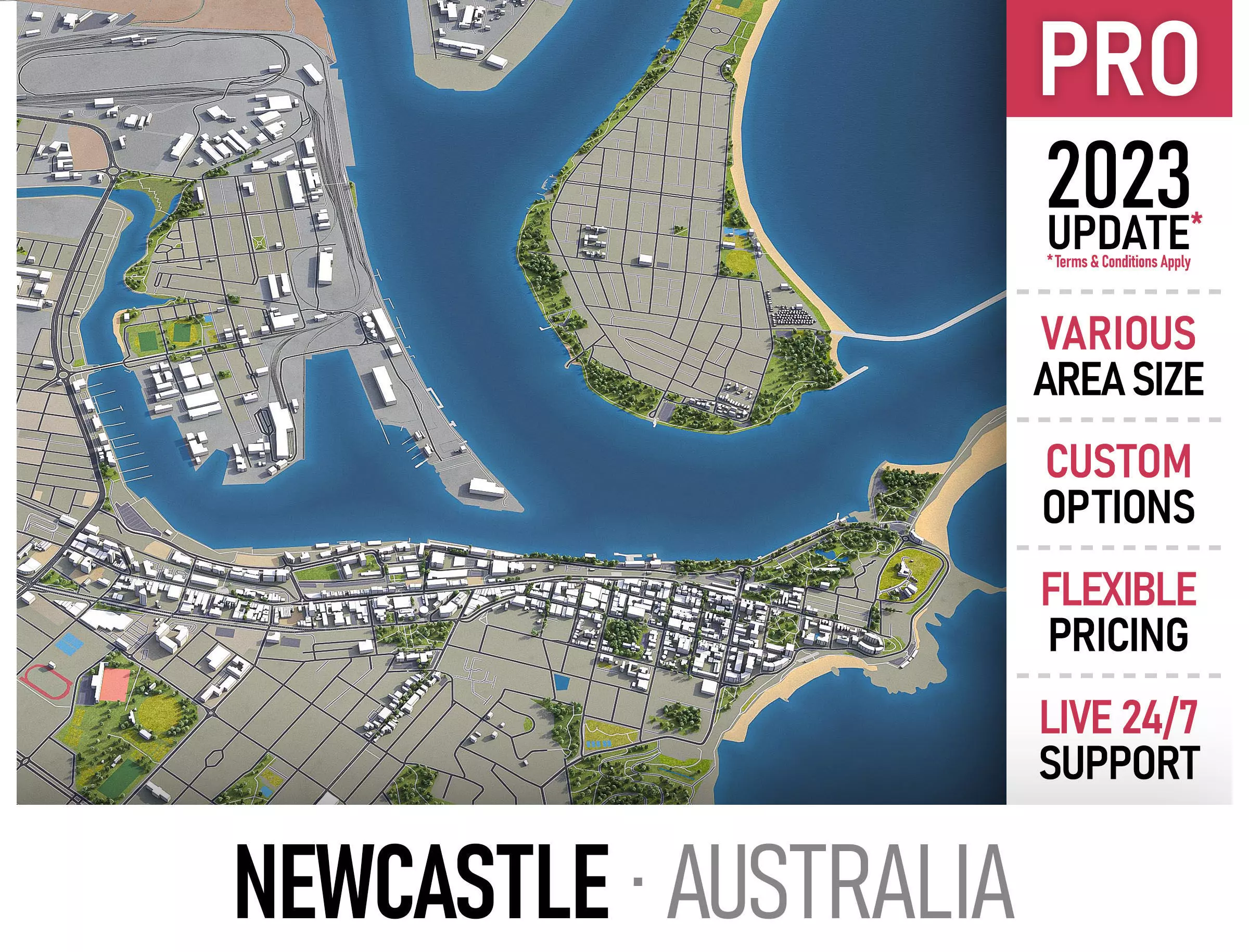 Newcastle Low-poly 3D model