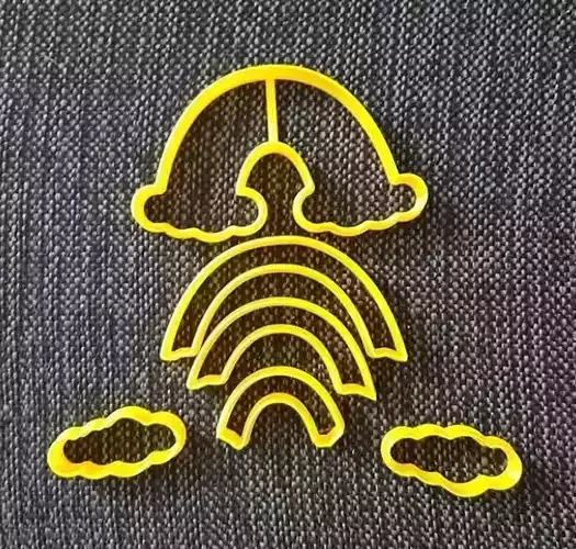 Rainbow cloud kit Cookie Cutter