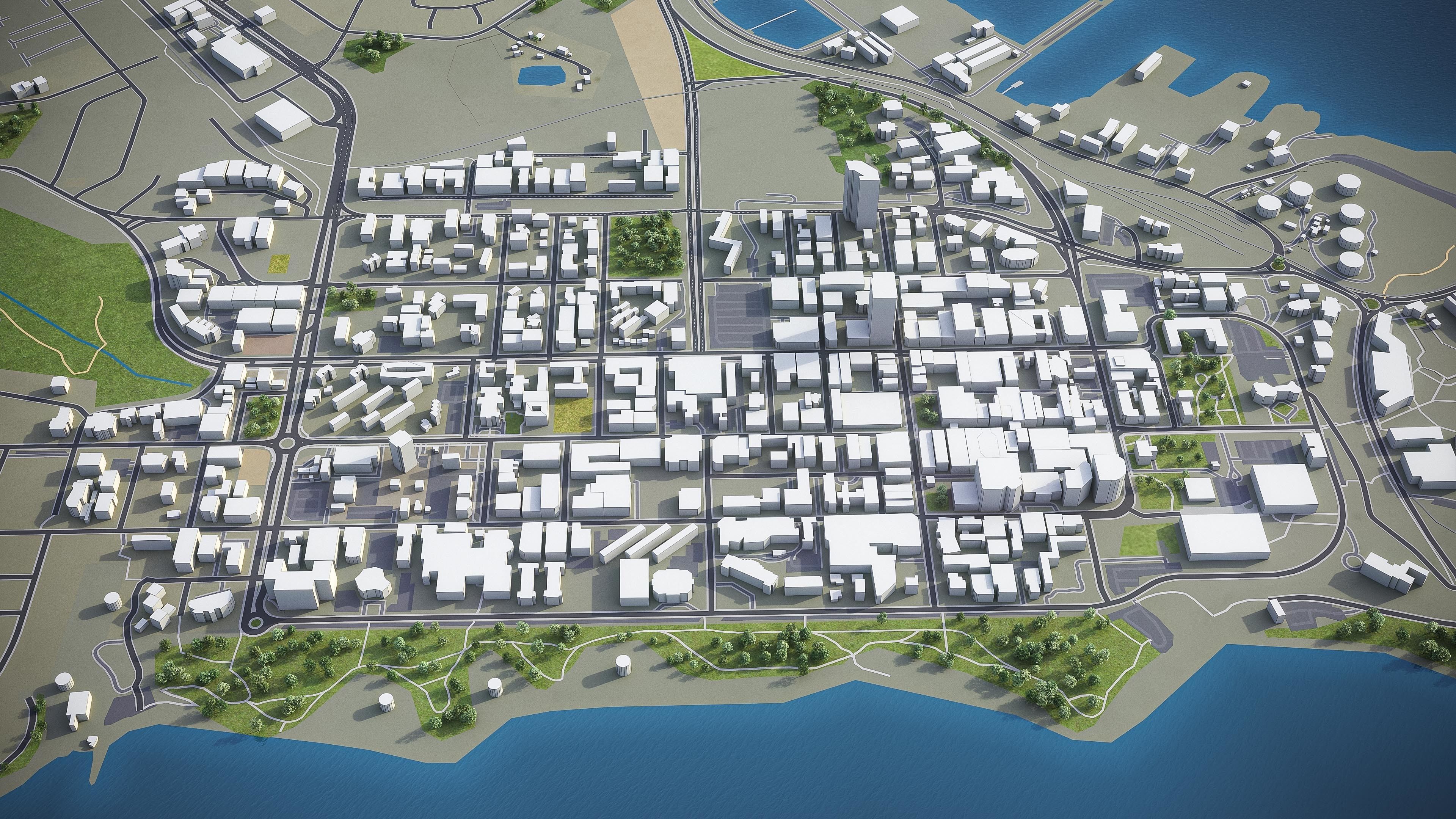 Darwin - 3D City Model Low-poly 3D model_3