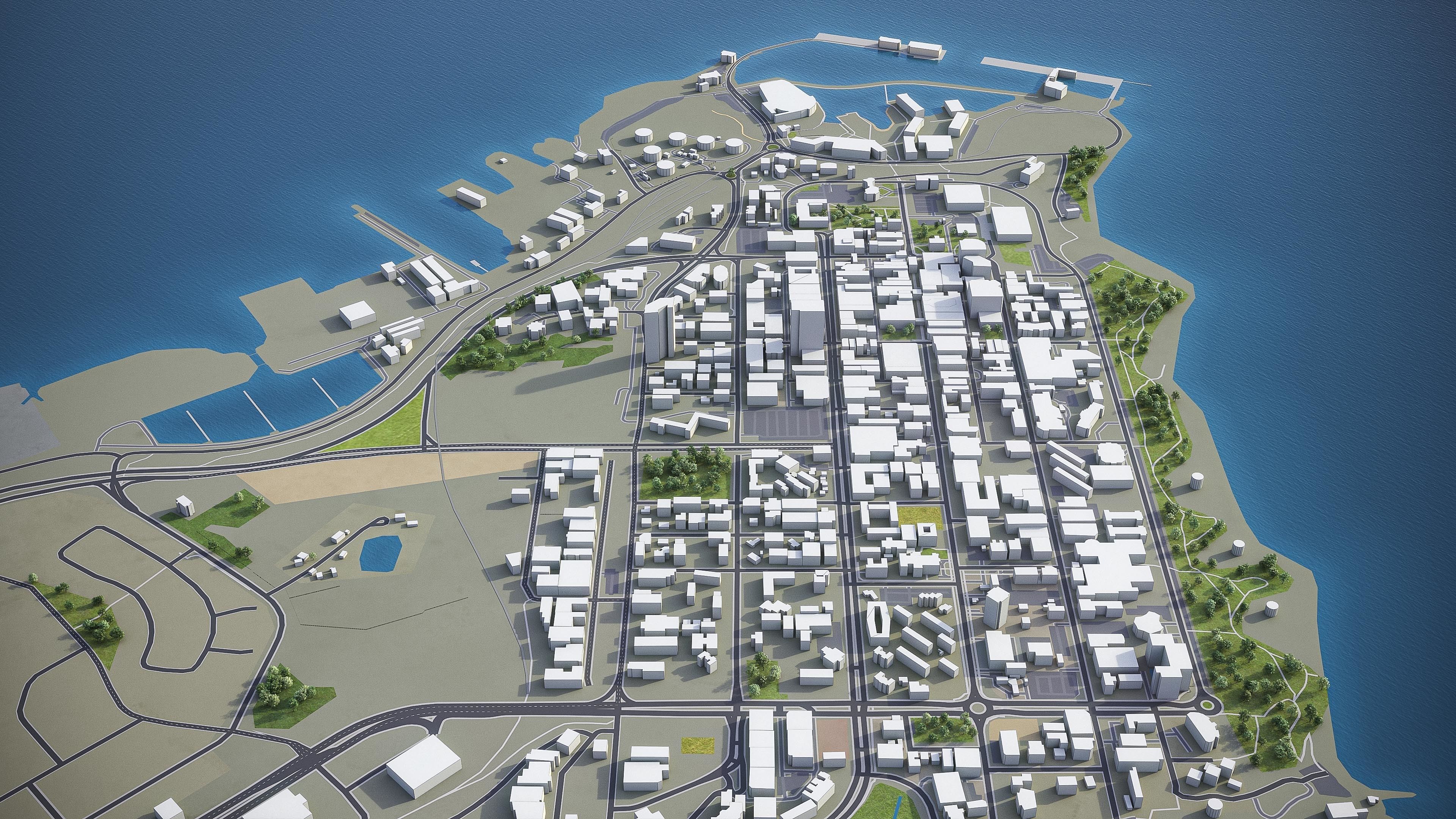 Darwin - 3D City Model Low-poly 3D model_6