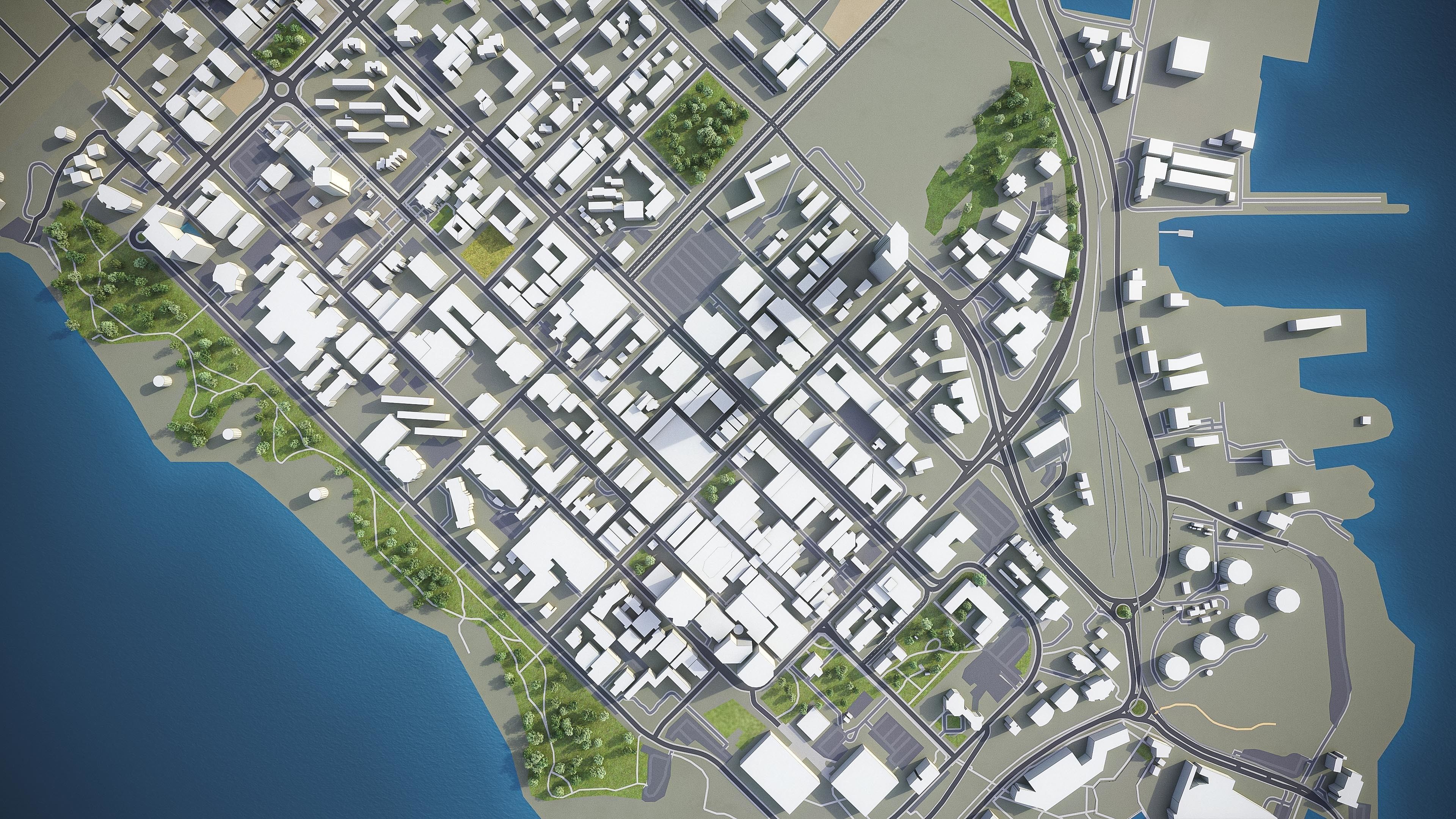 Darwin - 3D City Model Low-poly 3D model_7