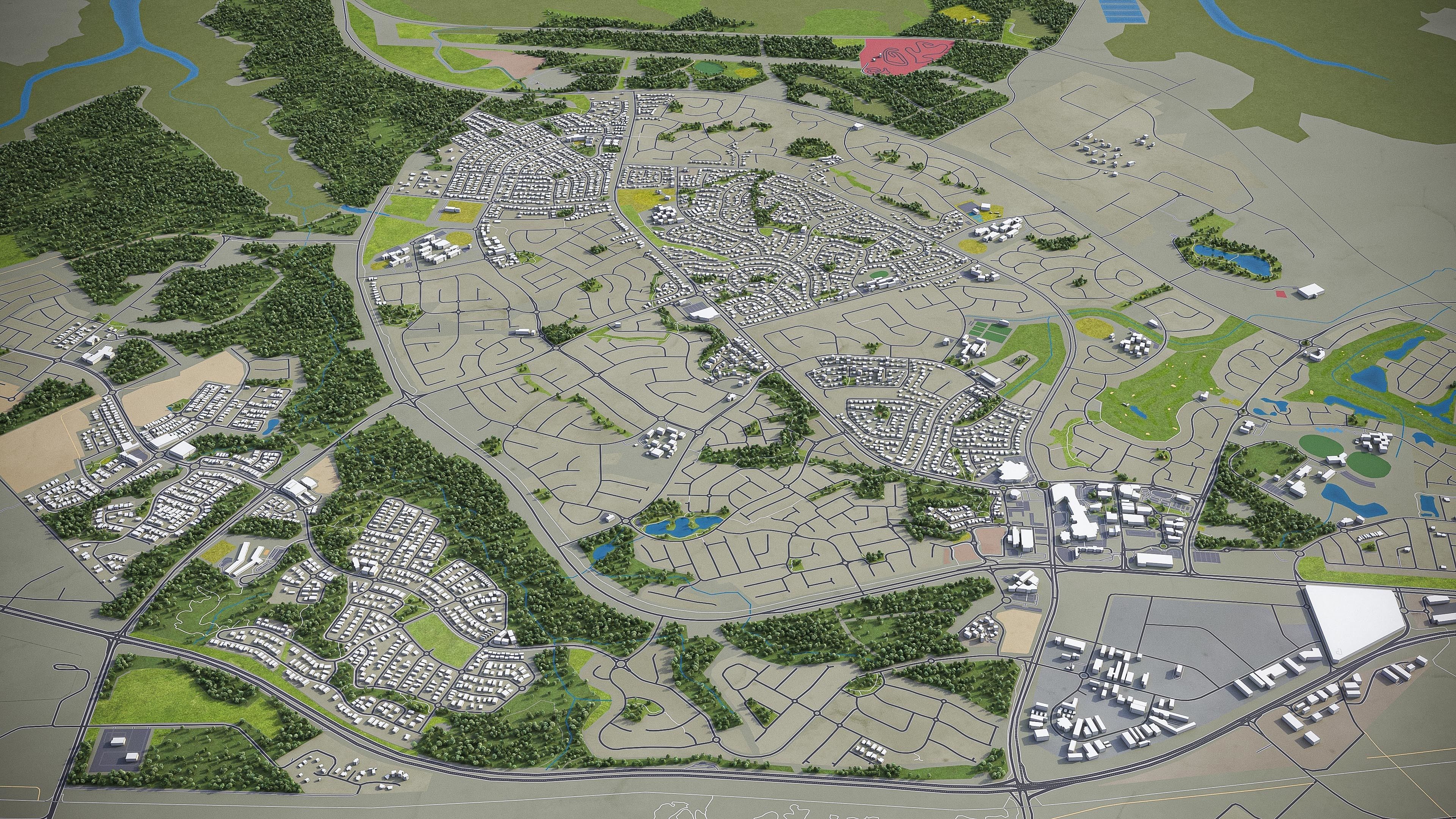 Darwin - 3D City Model Low-poly 3D model_19