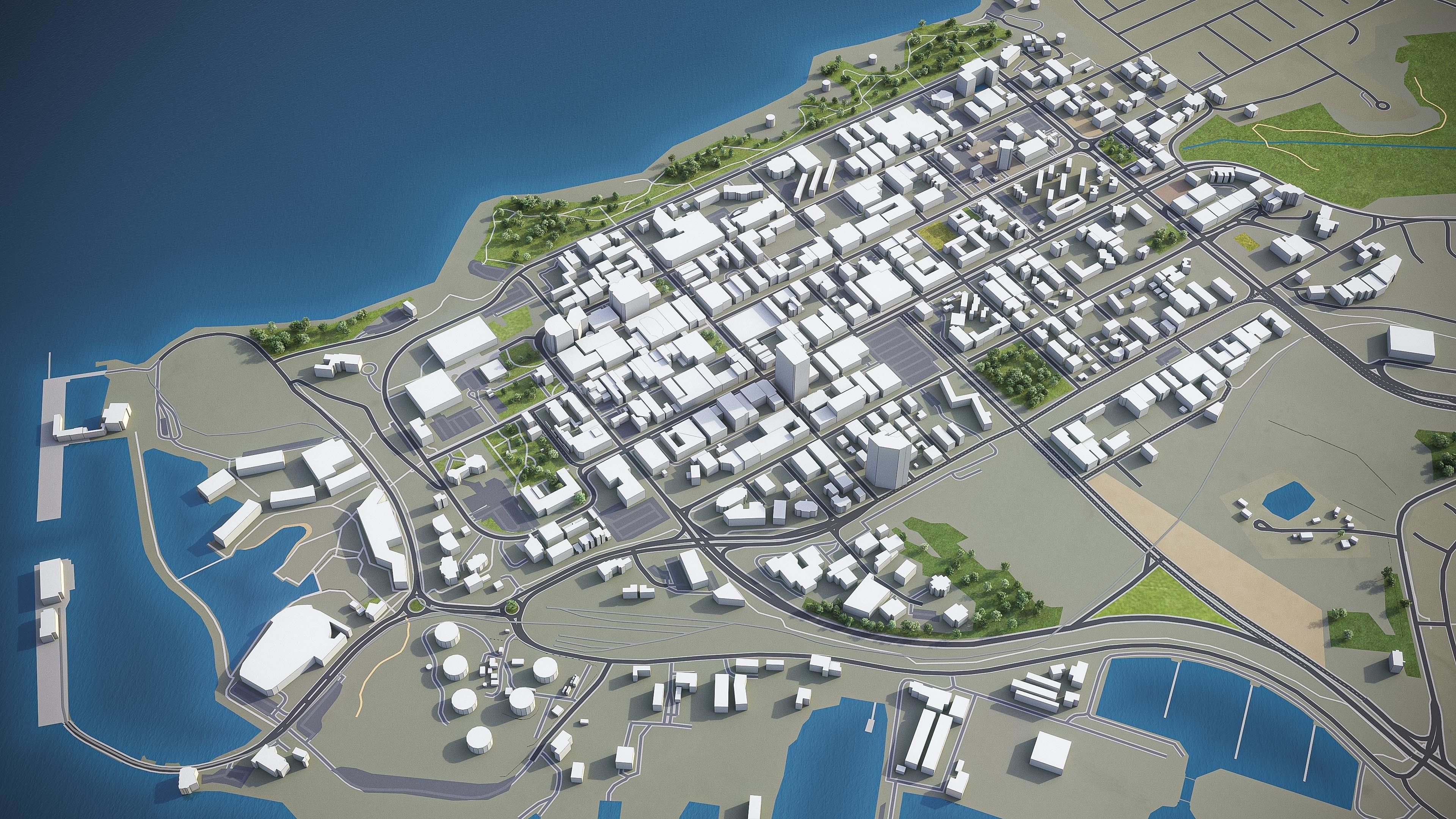 Darwin - 3D City Model Low-poly 3D model_4