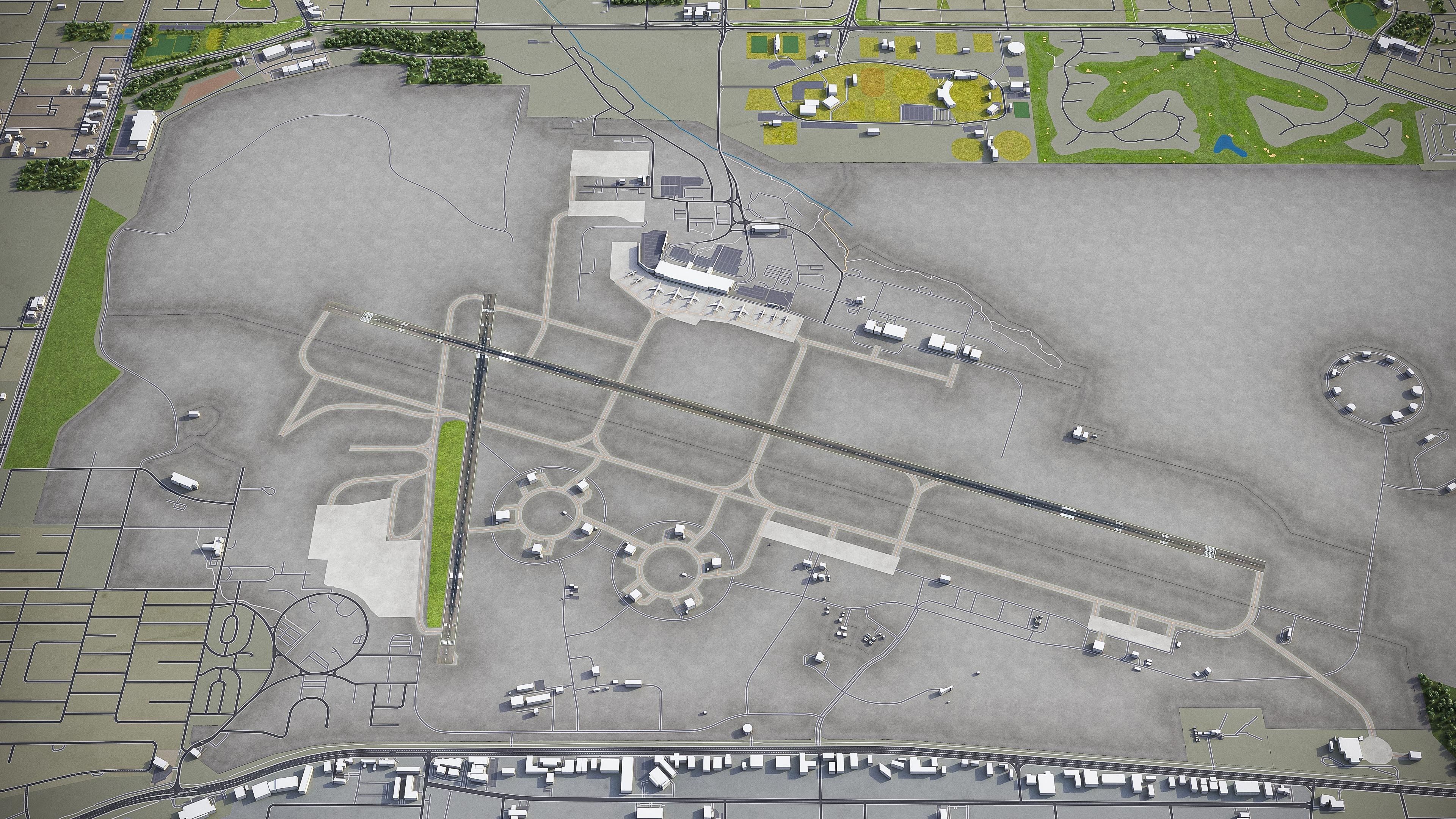 Darwin - 3D City Model Low-poly 3D model_11