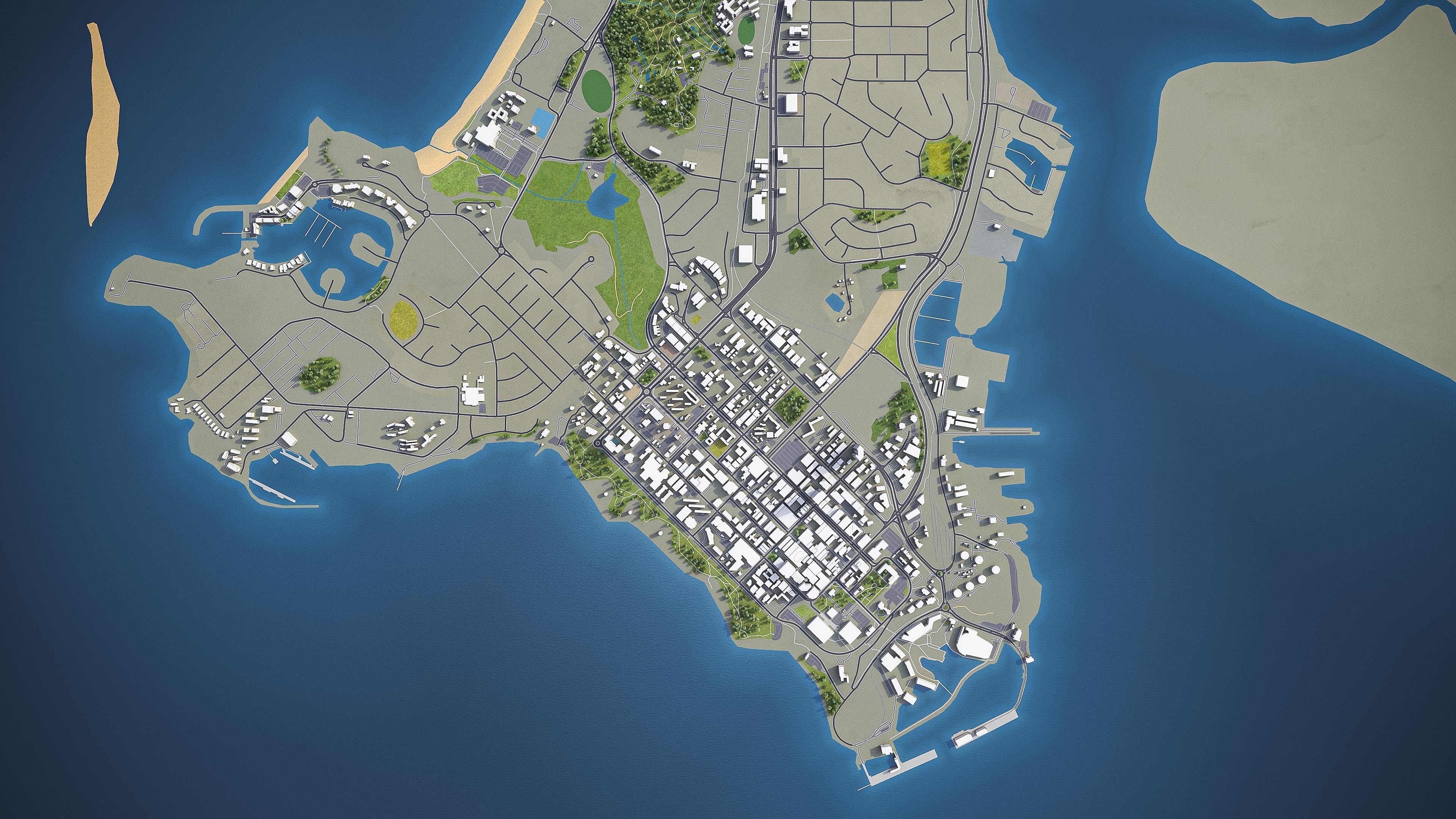Darwin - 3D City Model Low-poly 3D model_8