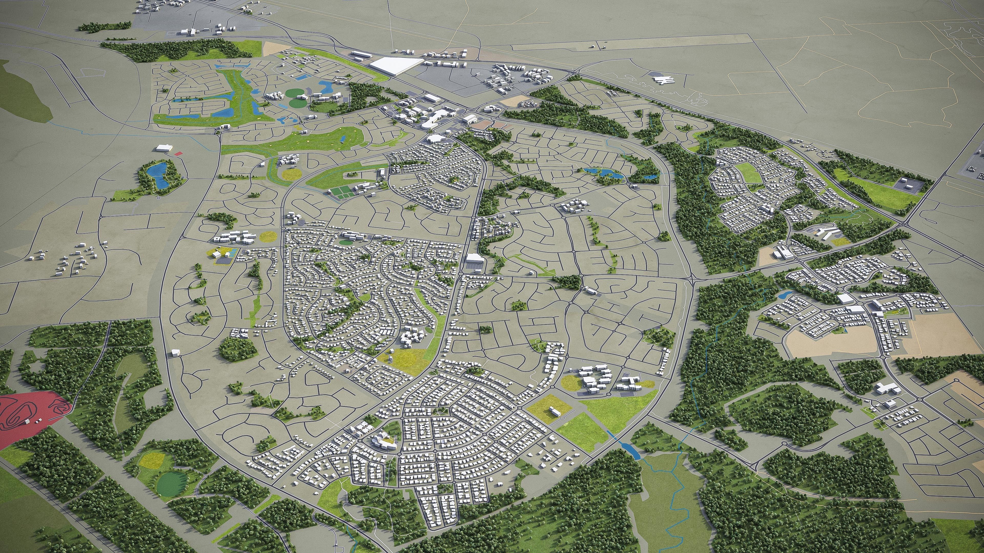 Darwin - 3D City Model Low-poly 3D model_16