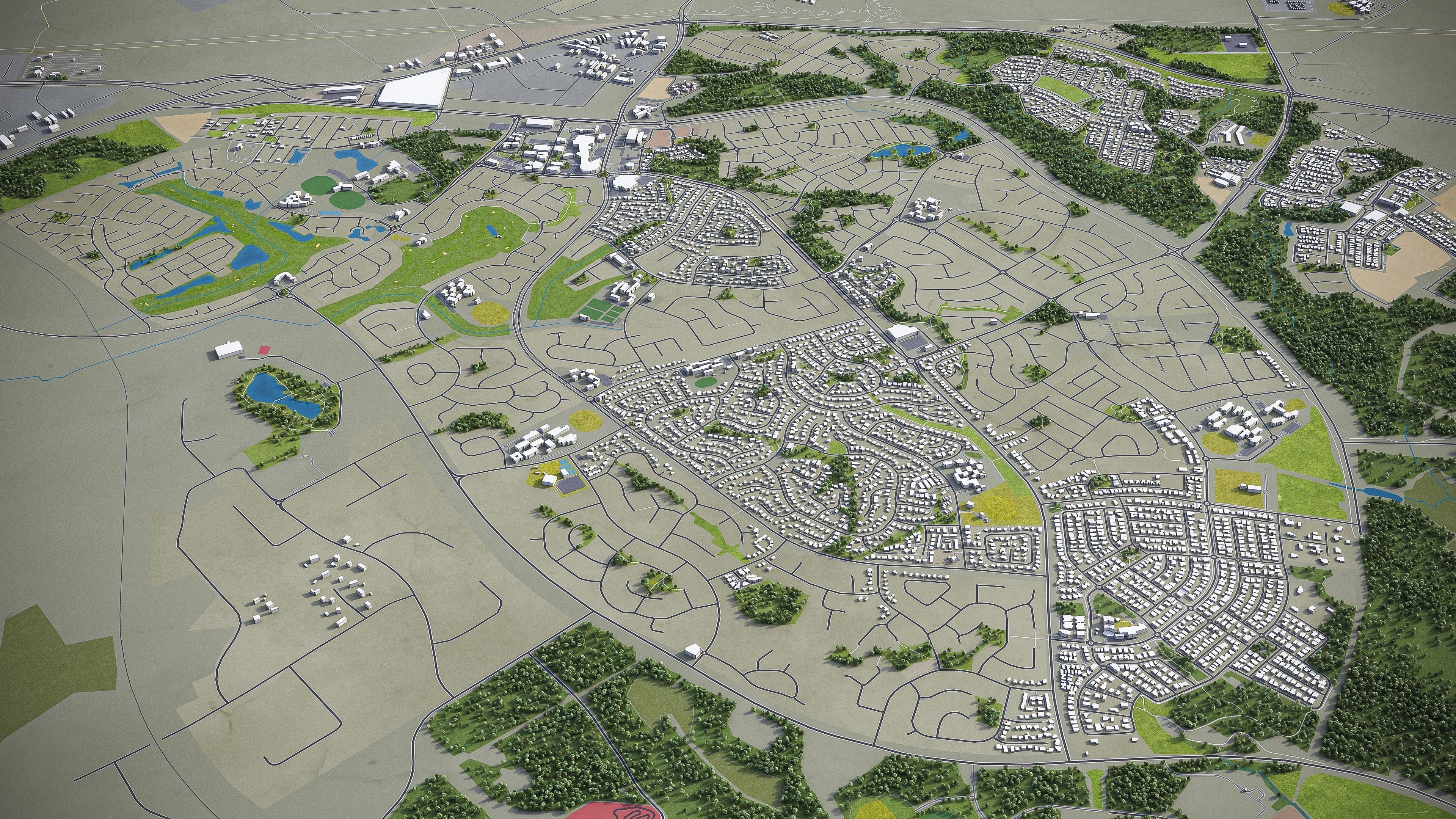 Darwin - 3D City Model Low-poly 3D model_17