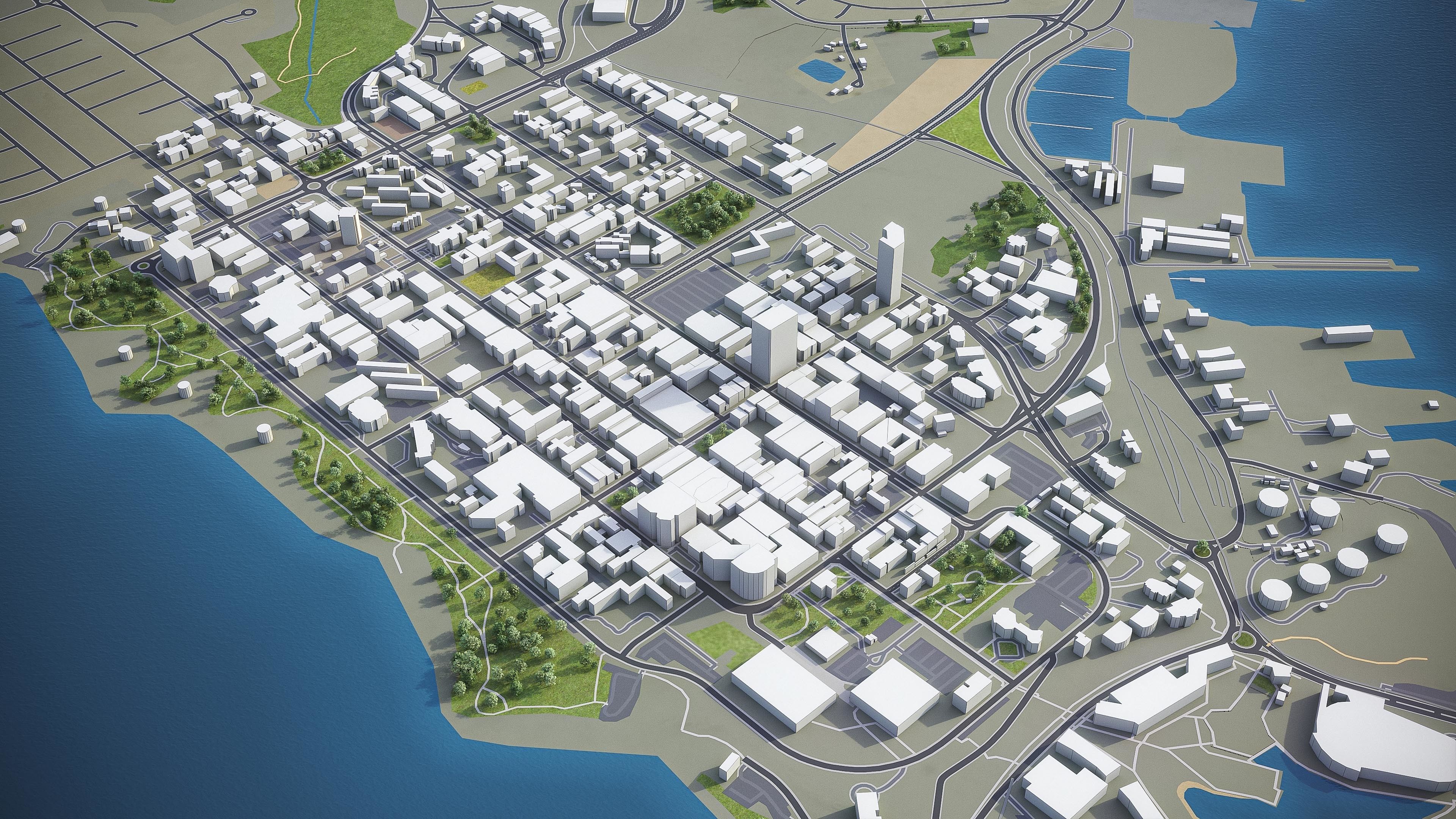 Darwin - 3D City Model Low-poly 3D model_2