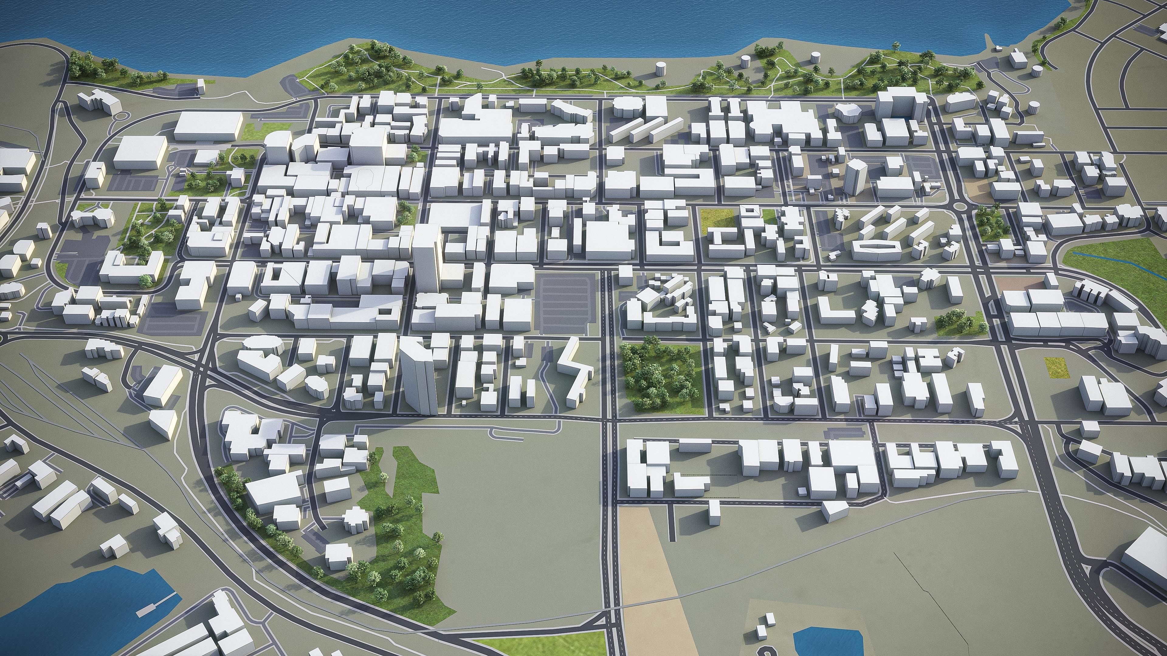 Darwin - 3D City Model Low-poly 3D model_5