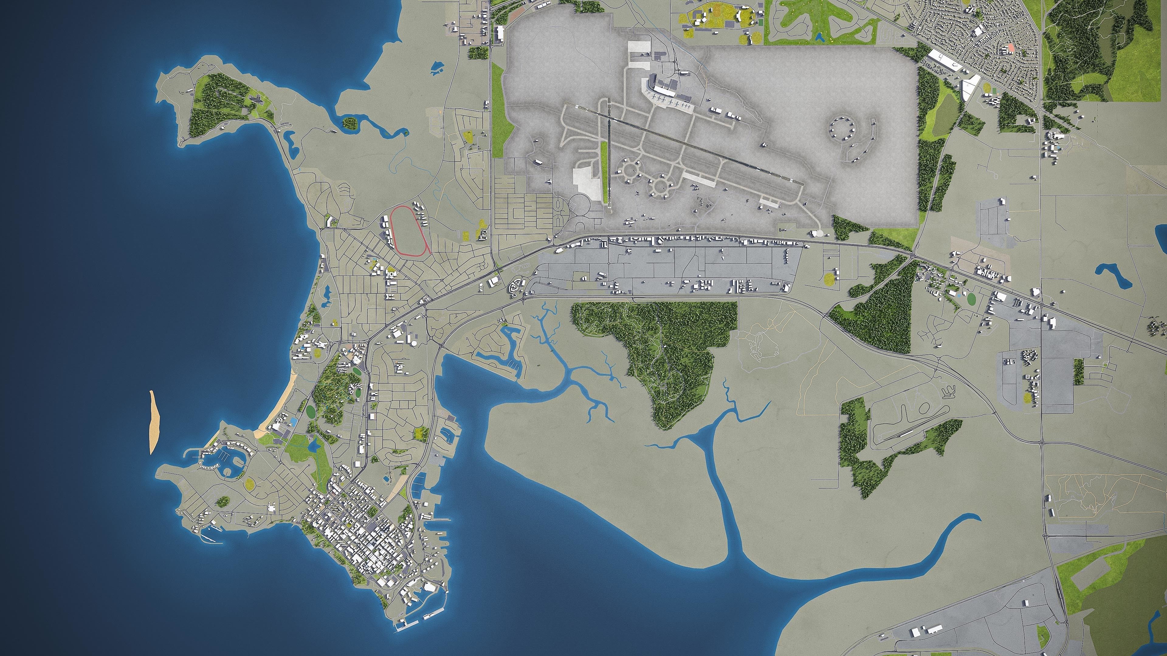 Darwin - 3D City Model Low-poly 3D model_9