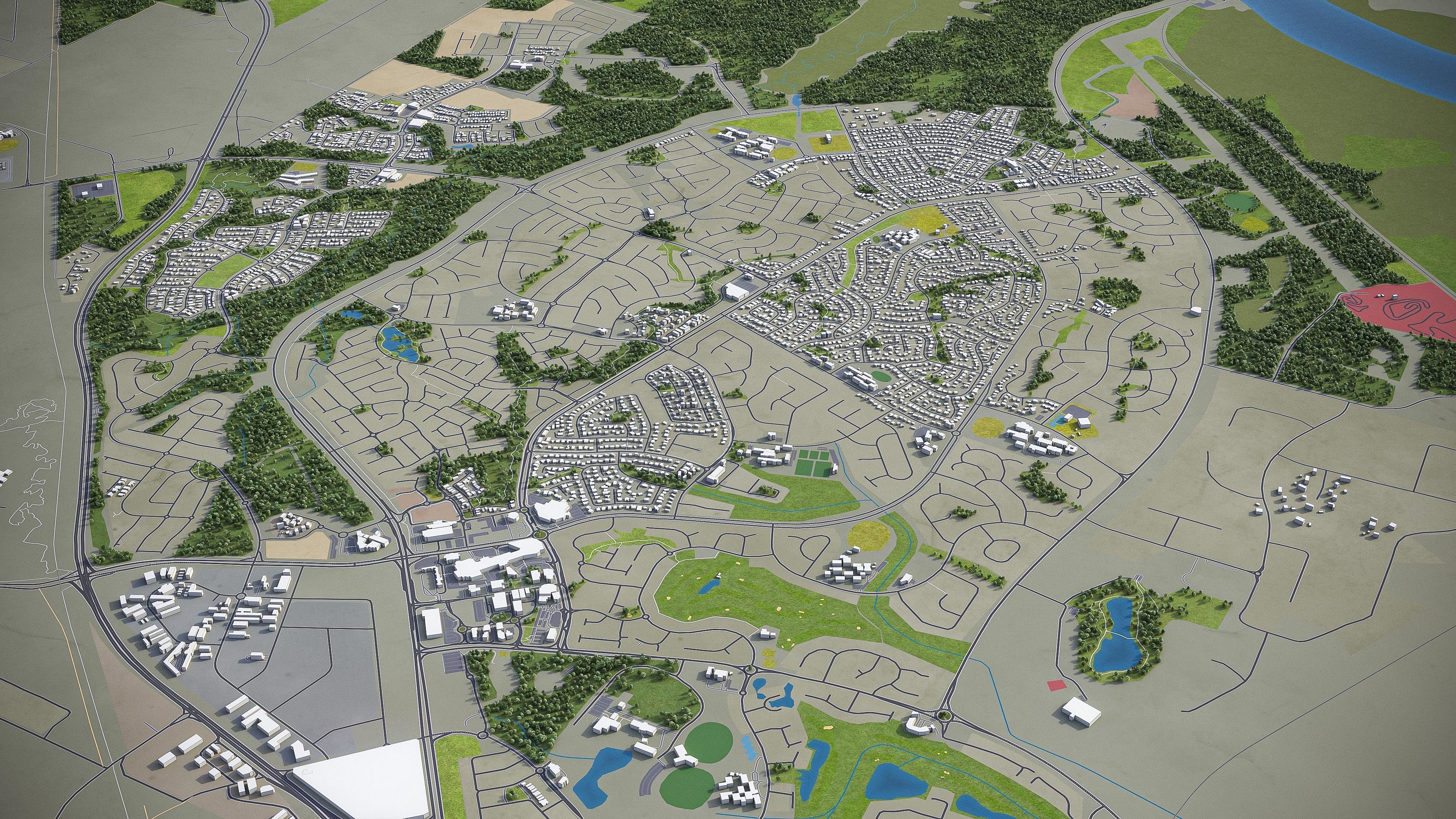 Darwin - 3D City Model Low-poly 3D model_18