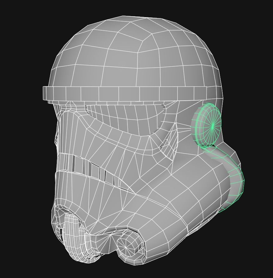 Storm trooper Low-poly 3D model_1