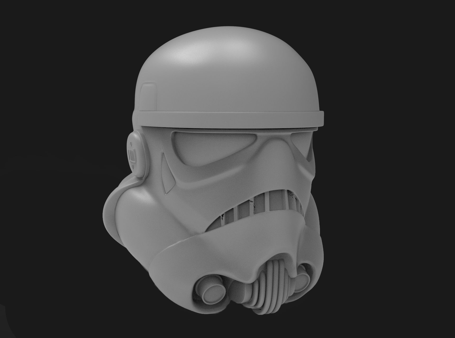Storm trooper Low-poly 3D model_9