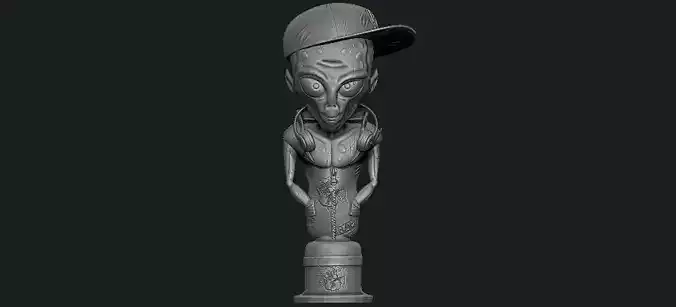 Alien rap 3D print model