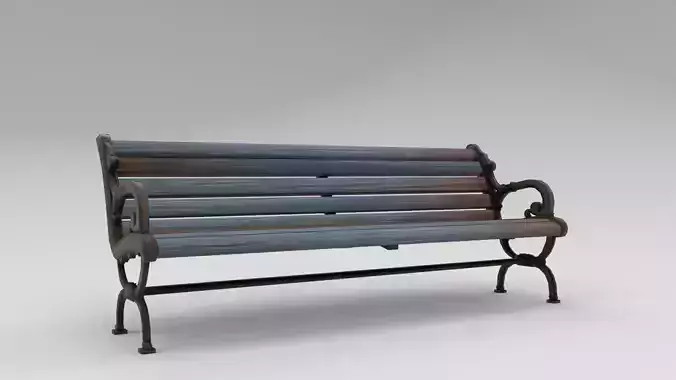 Park Bench Low-poly 3D model