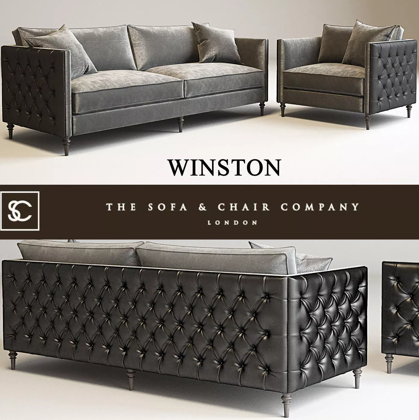 Winston sofa  3D print model_0