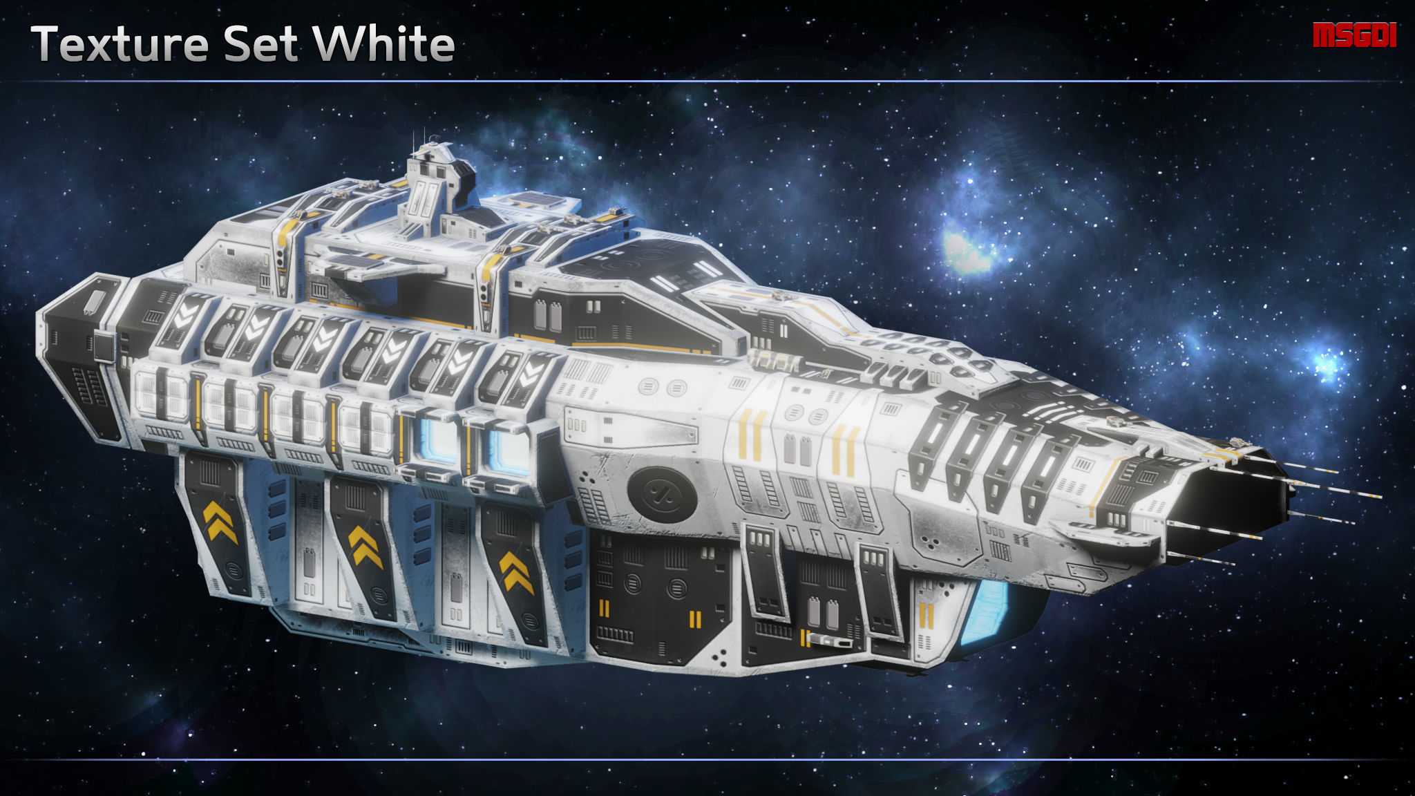 Spaceship Seydlitz Carrier Low-poly 3D model_9