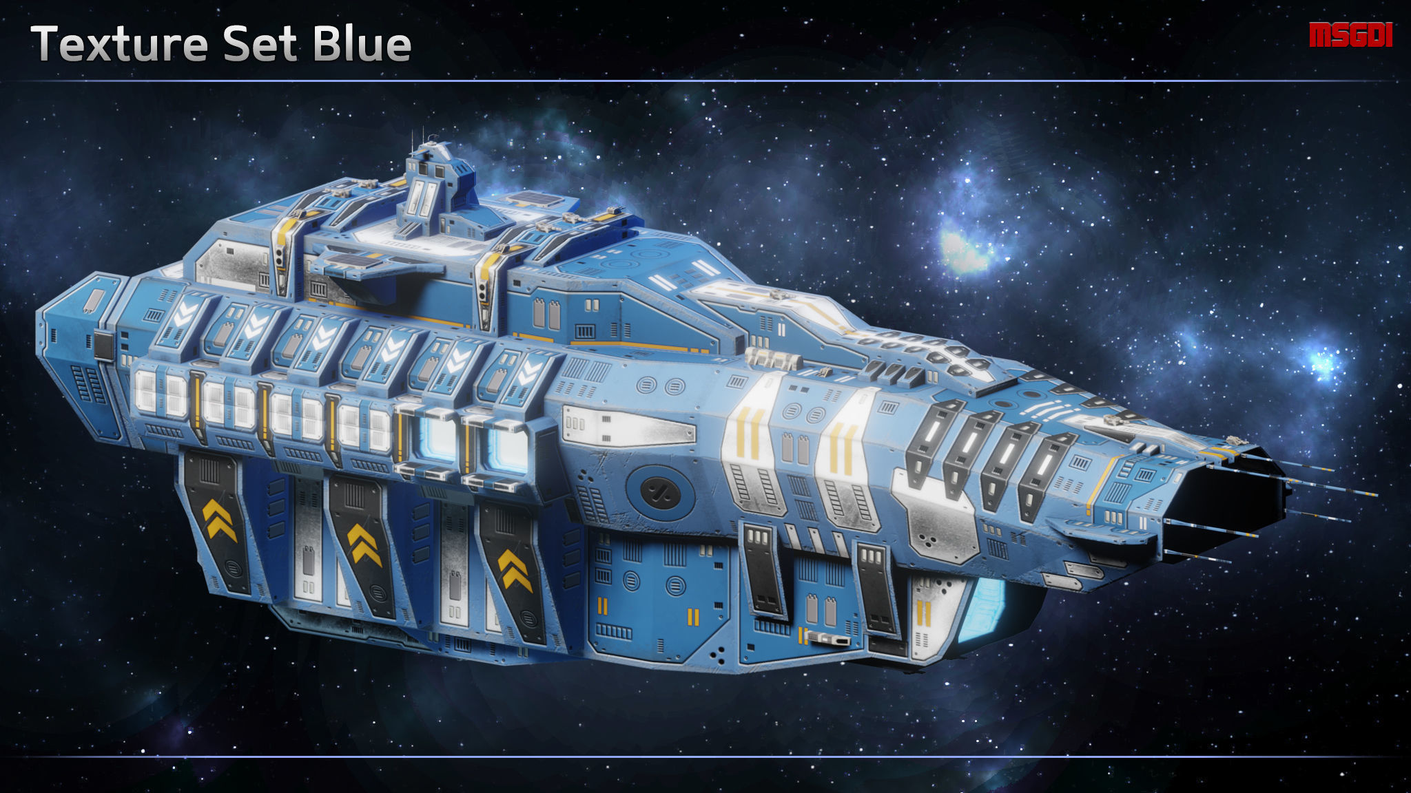 Spaceship Seydlitz Carrier Low-poly 3D model_5